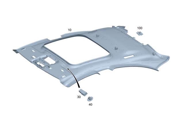 1186900800 - Covering and Lining: Trim, Roof for Mercedes-Benz: CLA250, CLA35 AMG, CLA45 AMG, CLA45 AMG S Image image