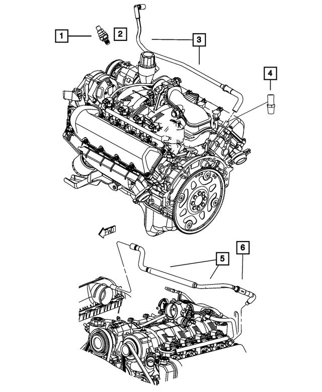 53032617AF - Engine 4.7L Eight Cylinder: Crankcase Vent To Intake Manifold Tube for Mopar Image image