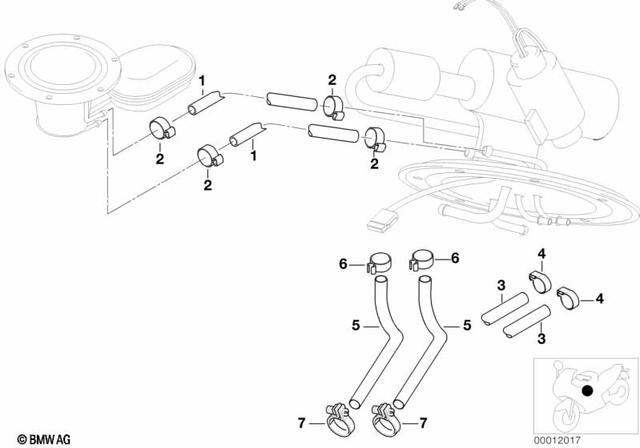 13532325737 - Fuel Supply: Hose Running Meter - 5X10 for BMW-Motorrad Image