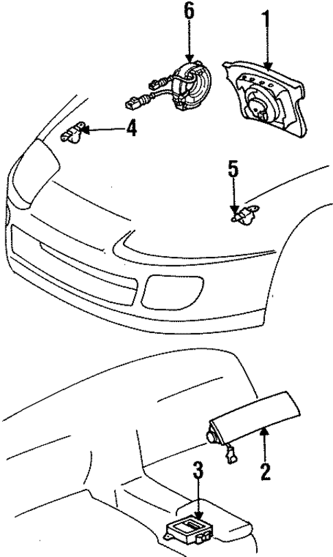 Air Bag Components for 1996 Toyota Supra #0