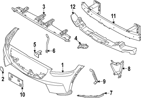Bumper & Components - Front for 2023 Genesis Electrified GV70 #0