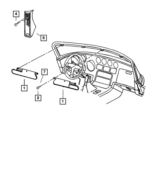 Headliner and Visor for 2001 Dodge Viper #1