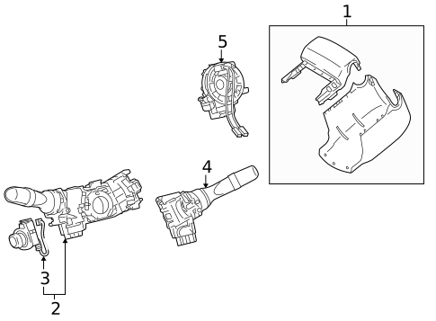 Shroud, Switches & Levers for 2010 Lexus RX450h #0