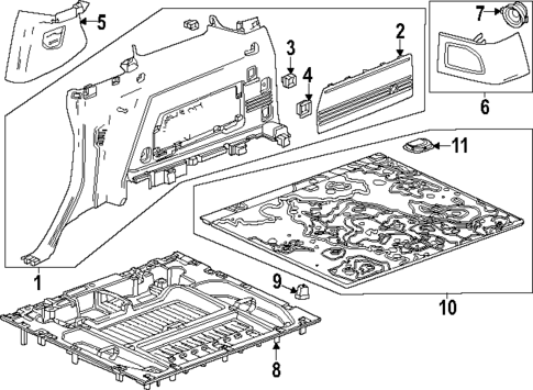 Interior Trim - Rear Body for 2025 GMC Hummer EV SUV #0