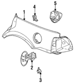 21095404 - Body: Quarter Panel for Saturn: SW1, SW2 Image