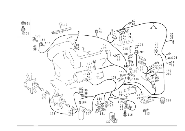 1244409606 - Electrical Equipment and Instruments: Wiring Harness for Mercedes-Benz Image image