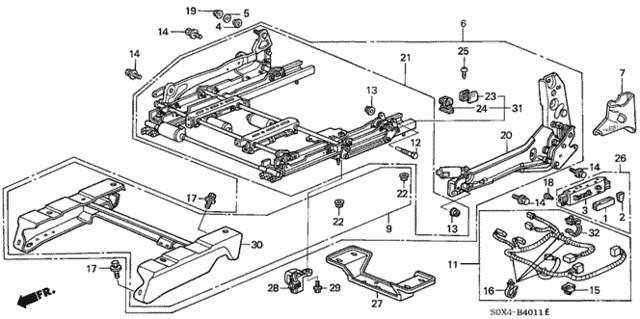 Front Seat Components (L.) (Power) for 2000 Honda Odyssey #0
