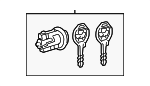 690570R050 - Steering: Cylinder &amp; Keys for Toyota: Camry, Corolla, Highlander, RAV4 Image