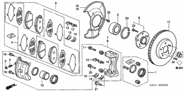Front Brake (1) for 2002 Acura MDX #0
