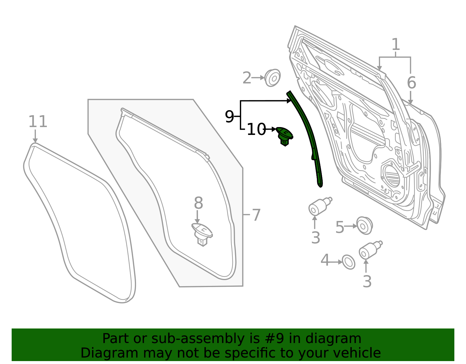 KMV6-72-76Z - Rear Weather-Strip - Mazda Swag