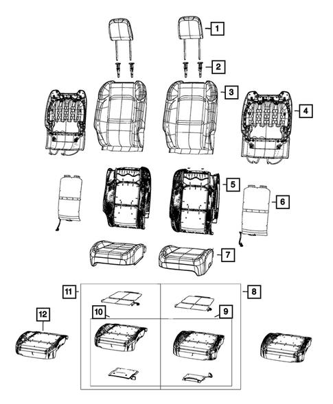 Front Seats - First Row for 2020 Jeep Wrangler #7