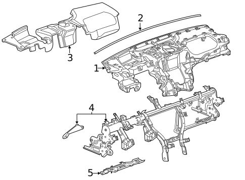 Instrument Panel for 2015 Cadillac ATS #1