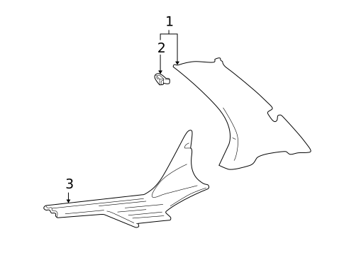 Interior Trim - Quarter Panels for 2004 Hyundai XG350 #0