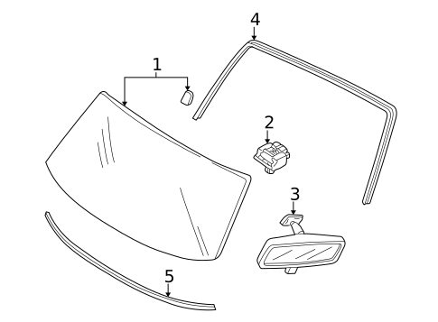 Glass - Windshield for 2003 Mazda Tribute #0