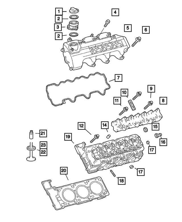 68047195AA - Engine 3.2L SOHC 18 Valve Supercharged V-6 [EGZ]: Oil Filler Cap for Mopar Image