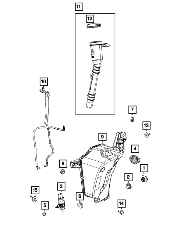 68351570AD - Electrical: Washer Reservoir Filler Neck for Mopar Image