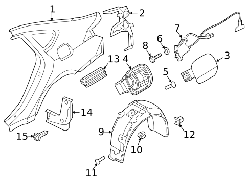 Exterior Trim - Quarter Panel for 2015 Hyundai Genesis #0