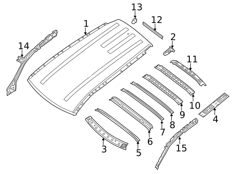 Roof & Components for 2014 Nissan Pathfinder #1