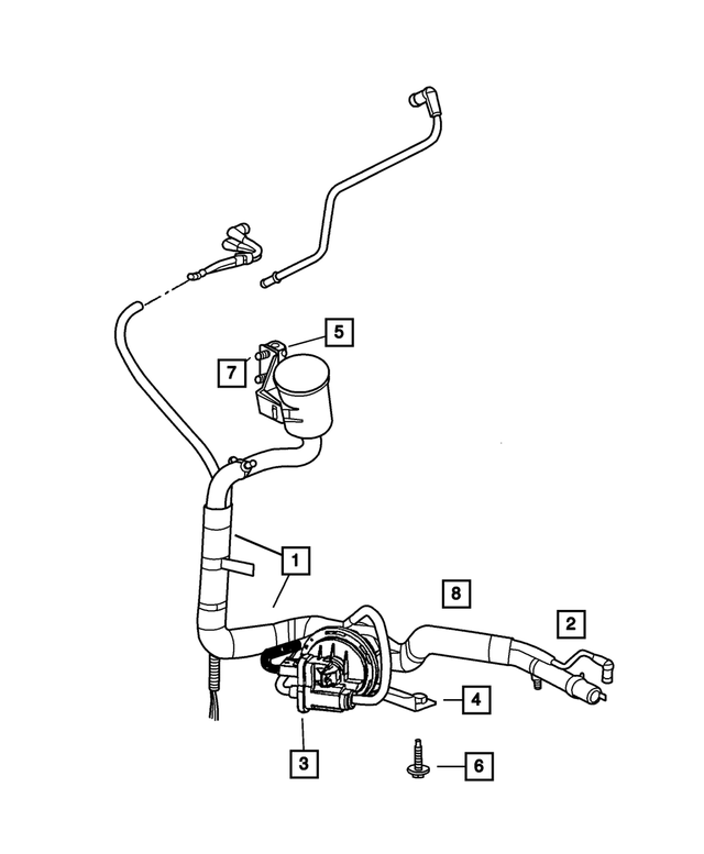 4809566AA - Emission Systems: Leak Detection Pump Bracket for Mopar Image