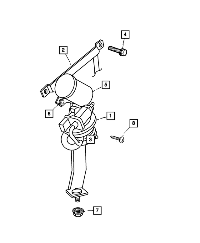 4897709AA - : Fuel Filter Bracket for Mopar Image