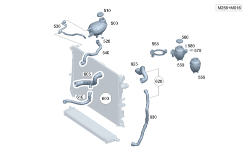 Expansion Tank, Mounting and Hoses for 2021 Mercedes-Benz CLS53 AMG #0