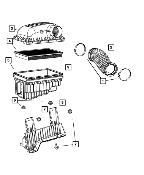 Air Cleaner for 2007 Dodge Ram 3500 #2