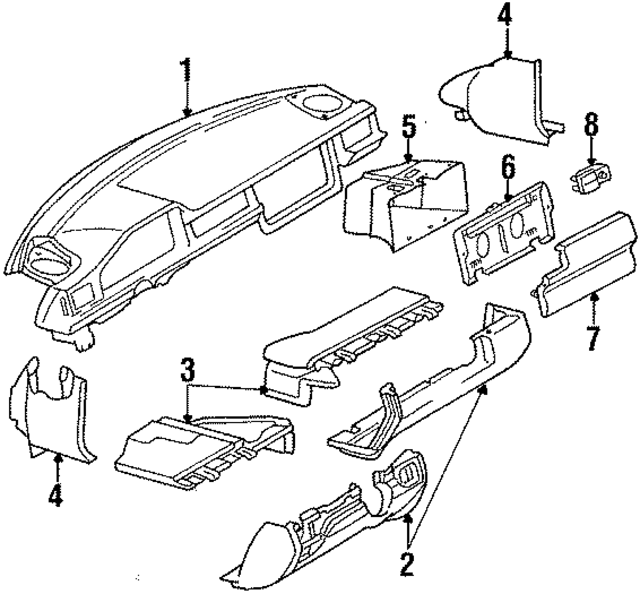 12468079879045 - Body: Instrument Panel for Mercedes-Benz Image