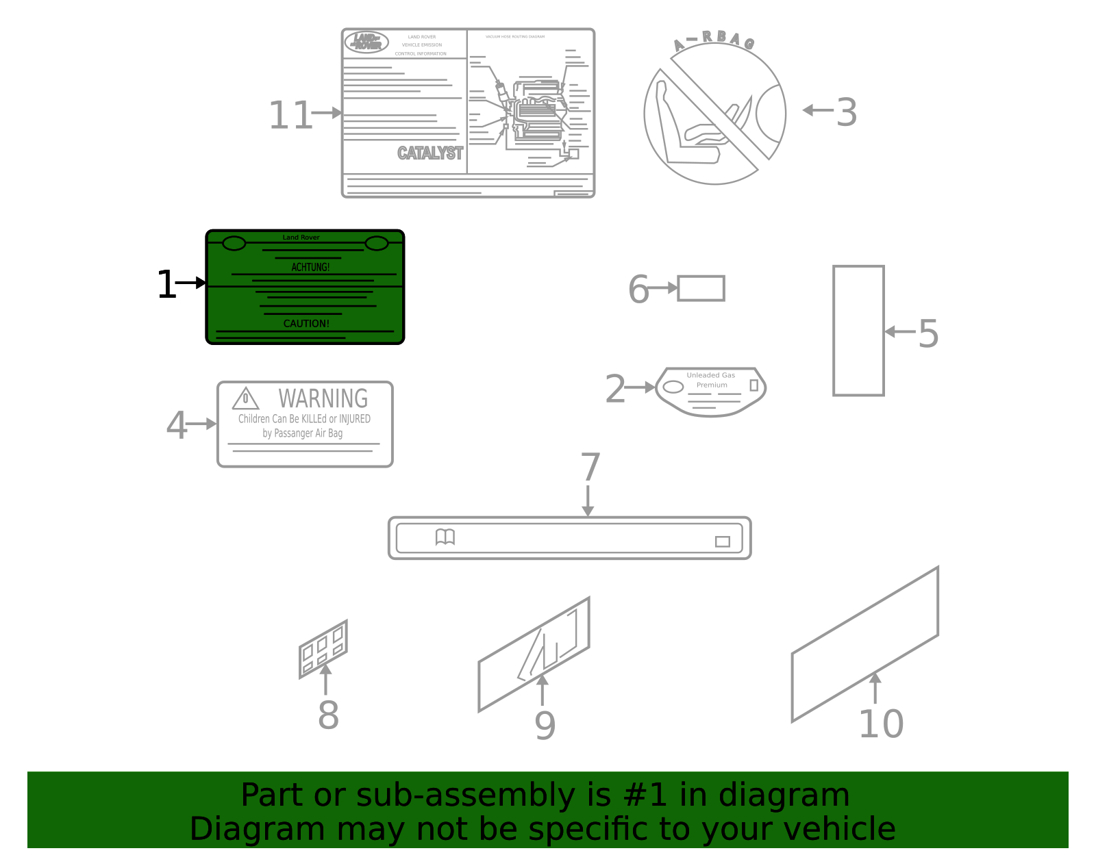 Land Rover Label 2010-2012 Land Rover Range Rover | AC Label | LR016706 | Express Land ...