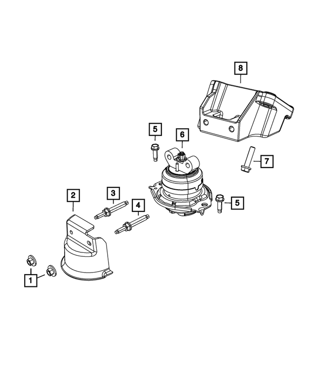 5090026AA - 5.7L Gas; Engine: Engine Mount Heat Shield for Mopar Image
