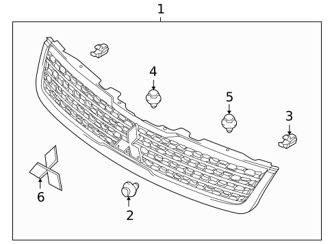 Grille & Components for 2010 Mitsubishi Endeavor #0