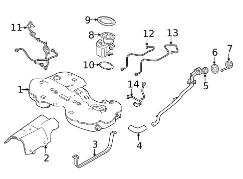 Fuel System Components for 2018 INFINITI QX30 #1