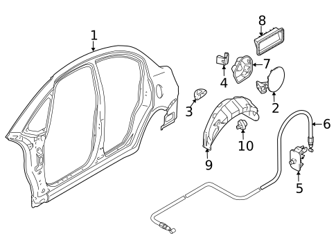Quarter Panel & Components for 2011 Suzuki SX4 #0