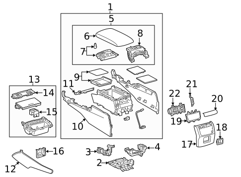 Center Console for 2019 Lexus GS300 #0