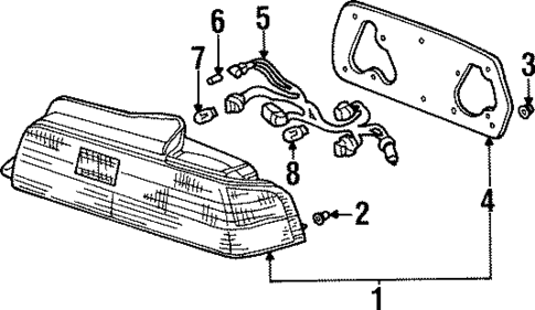 Tail Lamps for 2001 Honda Prelude #0