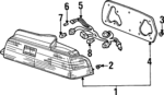 33501S30A01 - Electrical: Lens &amp; Housing for Honda: Prelude Image