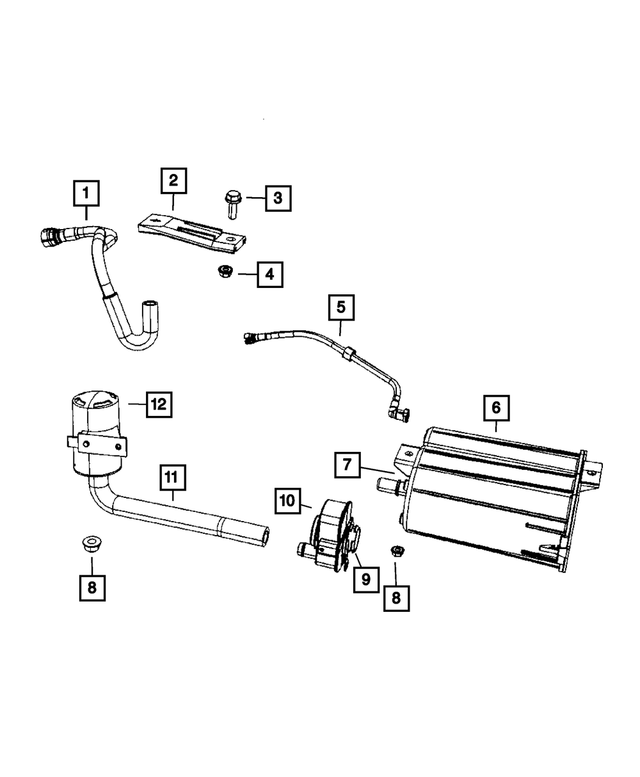 6502847 - Emission Controls: Hex Head Bolt And Washer, Mounting for Mopar Image image