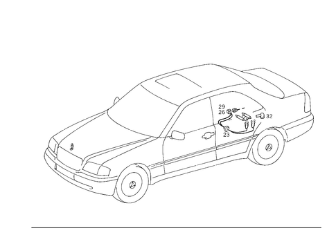 Fuel Pump Cable for 1995 Mercedes-Benz C220 #1