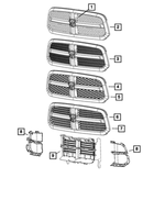 5QX141X8AA - Exterior Ornamentation: Radiator Grille for Ram: 1500 Image