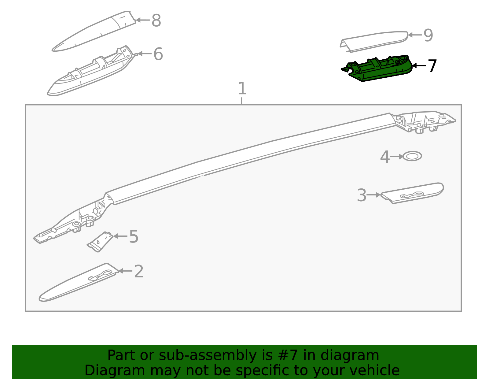 2013-2018 Toyota RAV4 Roof Rack Cover 63498-42020 | Toyota Parts