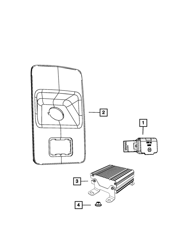 1VF33HL1AA - Electrical: Console End Cap for Mopar Image image