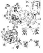 68089332AA - Doors, Door Mirrors and Related Parts: Carrier Plate Panel, Right for Mopar Image