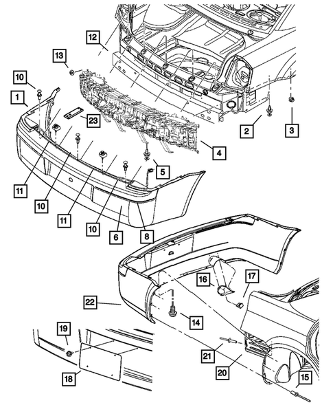 Rear Bumper and Fascia for 2006 Chrysler 300 #0