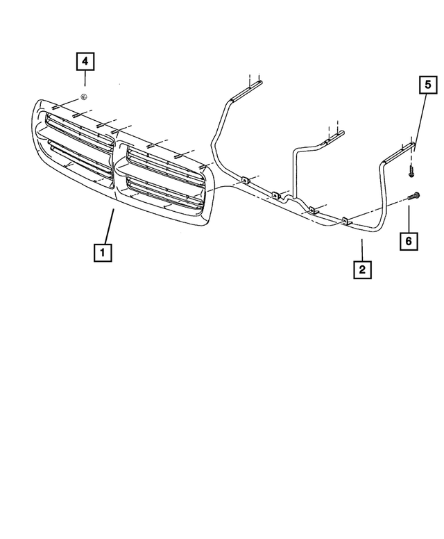 55055210AE - : Grille Bracket for Mopar Image