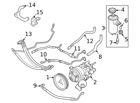 Pump & Hoses for 2003 BMW 745Li #0