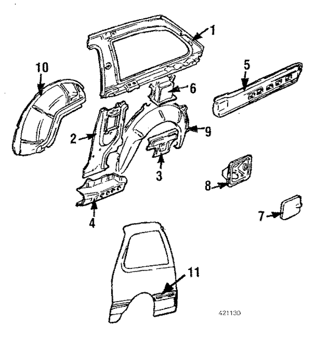 96054459 - Body: Inner Panel for GM Image