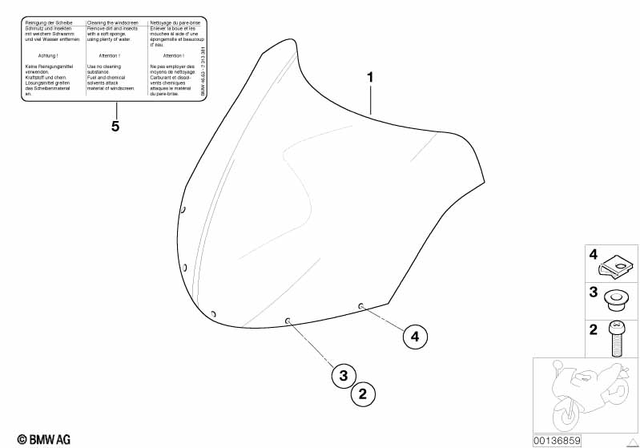 46637670457 - : Windshield for BMW-Motorrad Image