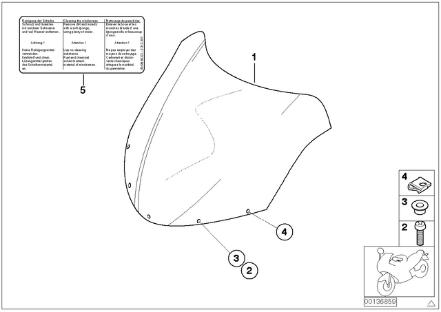 46637670457 - : Windshield for BMW-Motorrad Image