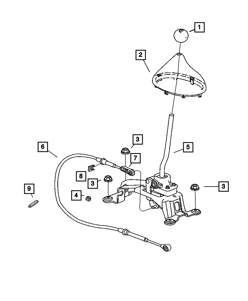 2003-2009 Chrysler PT Cruiser Gearshift Control Cable 04668844AD