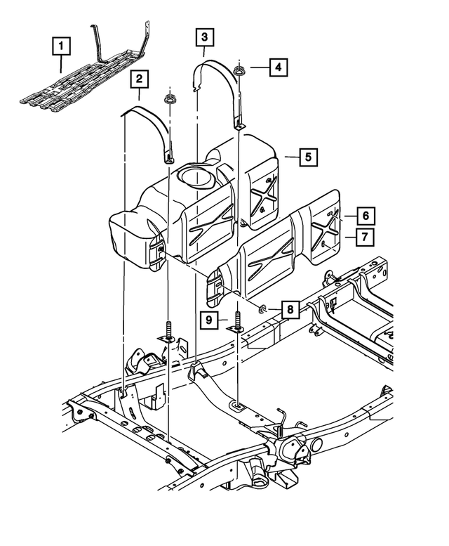 52121165AA - Fuel: Fuel Tank Pad for Mopar Image image