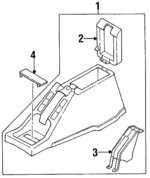9691074P00 - Body: Console Assembly for Nissan: D21, Pathfinder, Pickup Image